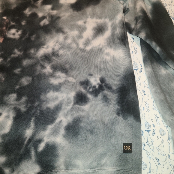 OREN KASH Men's Evolving Pullover Hoodie Tie Dye XL Black Grey White - Picture 8 of 10